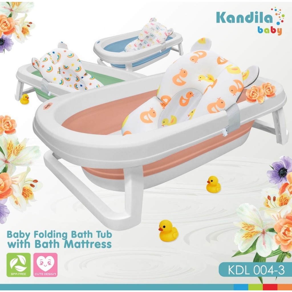 Castle - Kandila Baby Folding Bath With Mattress KDL004-2 - Kandila Folding Bath KDL002 - Bathub Baby - Bak Mandi Lipat Bayi