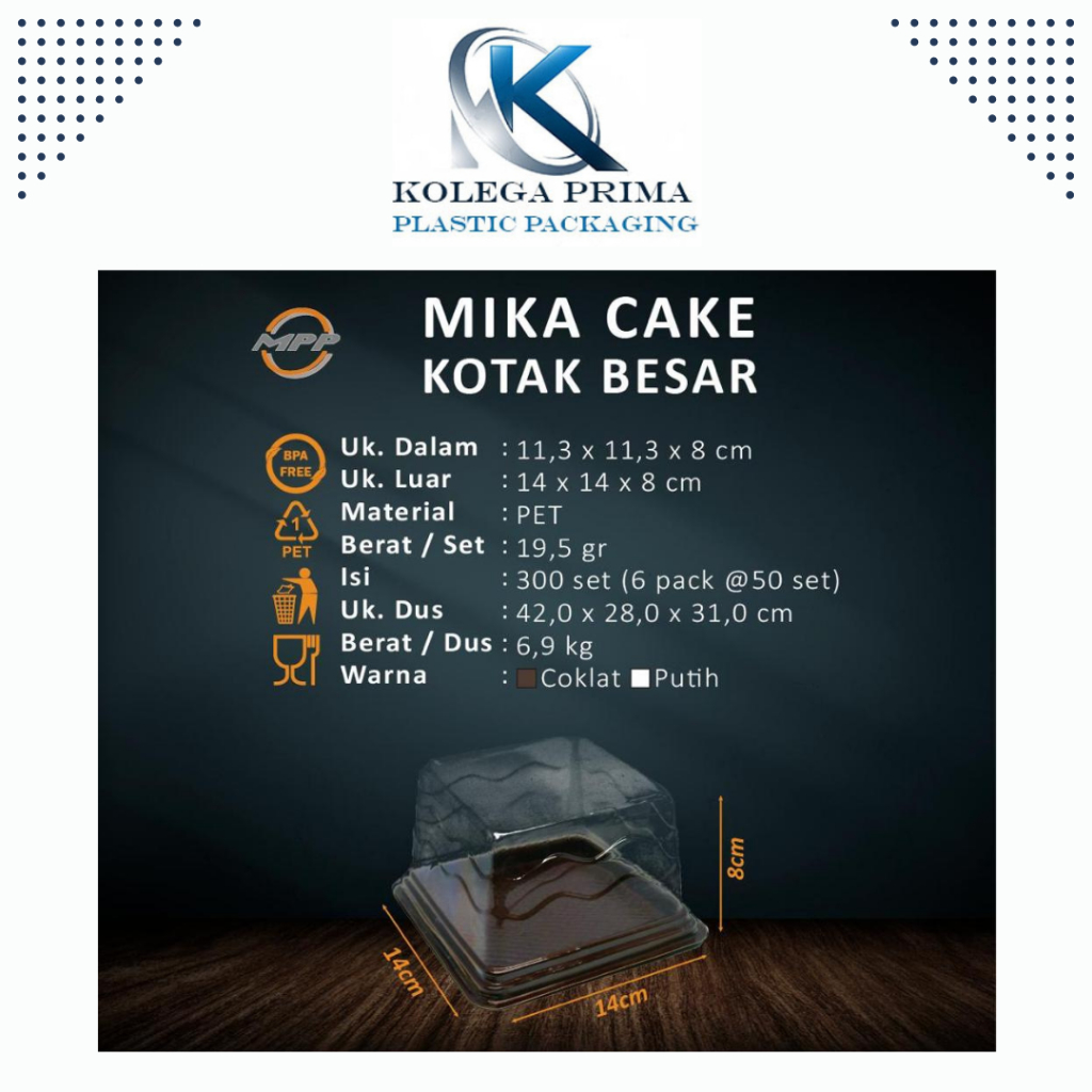 MIKA KUE TART MINI KOTAK BESAR/ MIKA TART MURAH/ MIKA PUDING KOTAK ISI 25 PCS