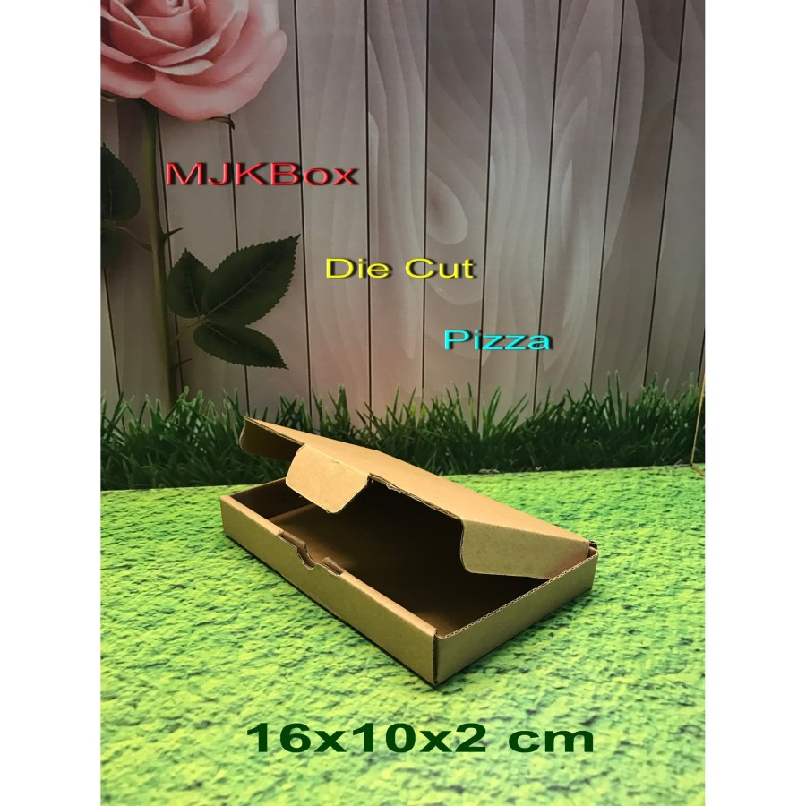 

kardus karton box uk.16x10x2 cm..model kardus Pizza,,Baru polos
