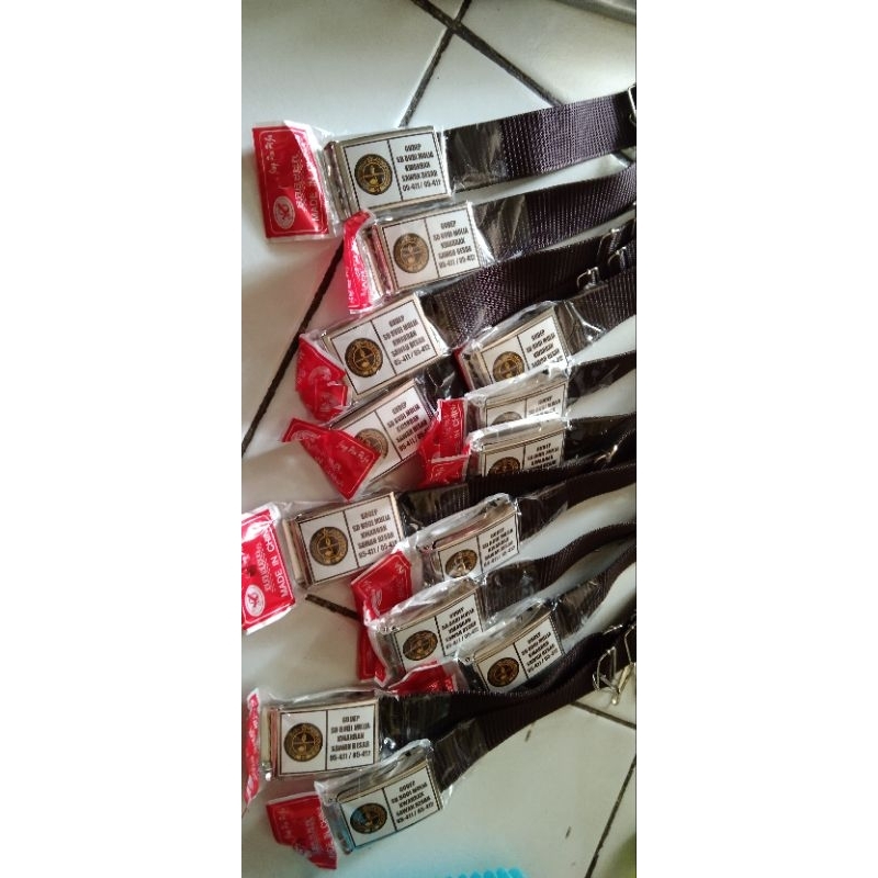 Custom loggo sekolah di ikat pinggang pramuka kecil untuk kelas 1-4 SD