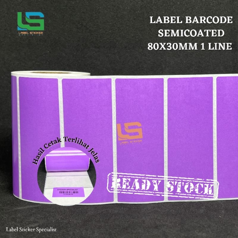 

Label Barcode Semicoated 80x30 MM Isi 330 PCS