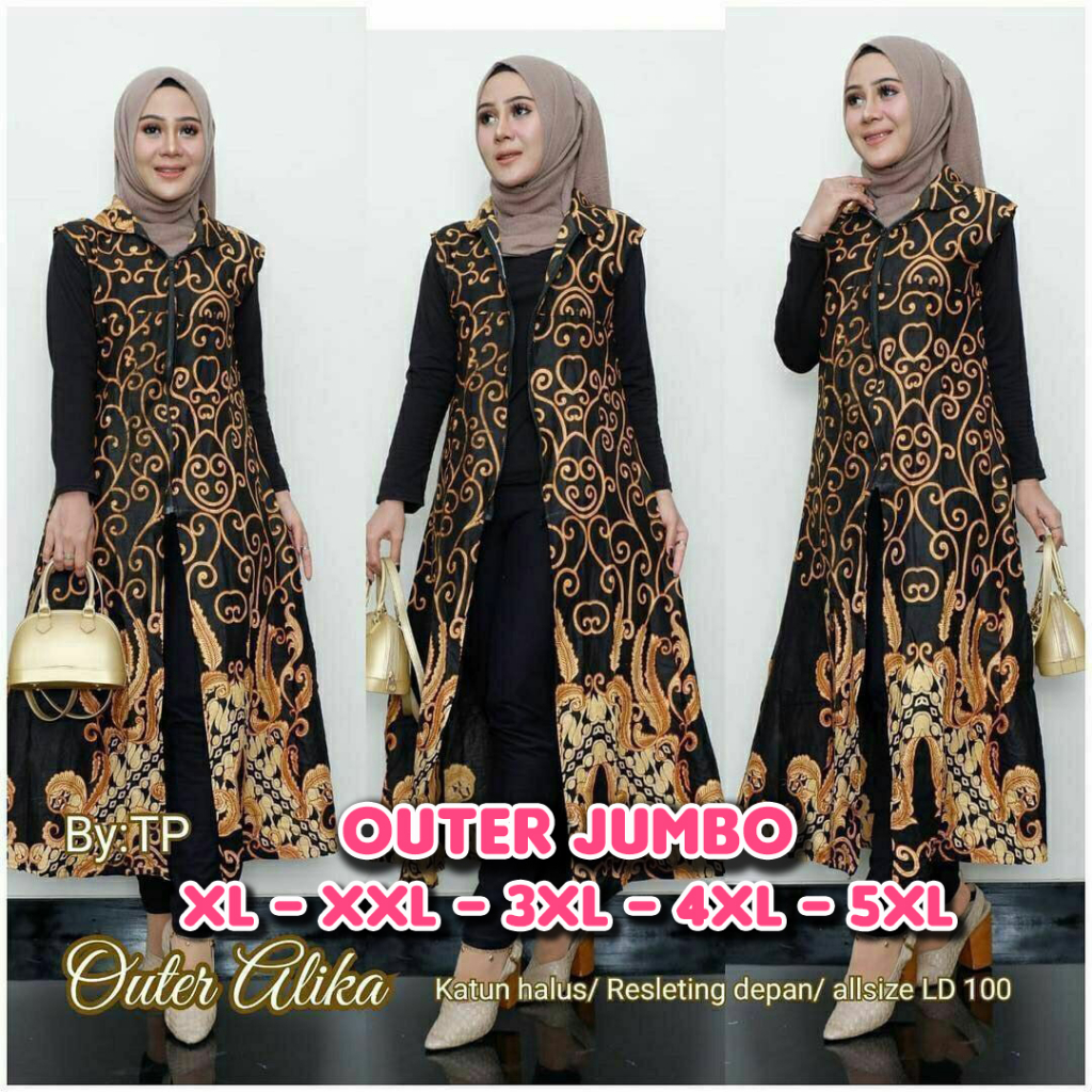 OUTER BATIK - OUTER BATIK JUMBO - OUTER BATIK WANITA MODEREN - OUTER BATIK WANITA - OUTER BATIK PANJ