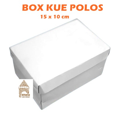 Box Kue Snack Cemilan Polos Tebal 15 x 10 cm Satuan | Dus Praktis