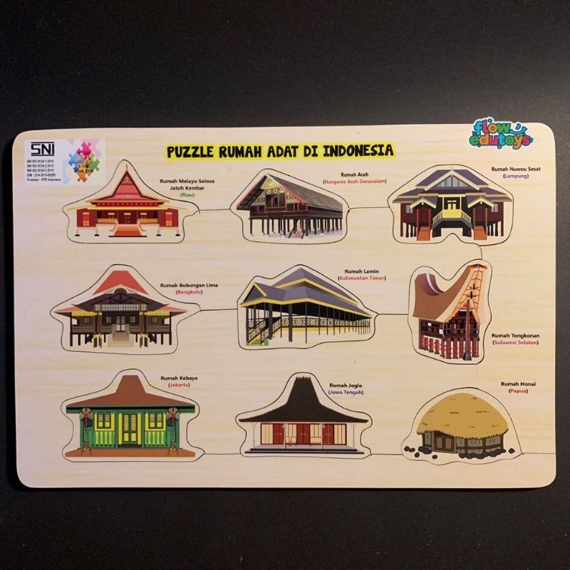 Mainan Edukasi Puzzle Rumah Adat