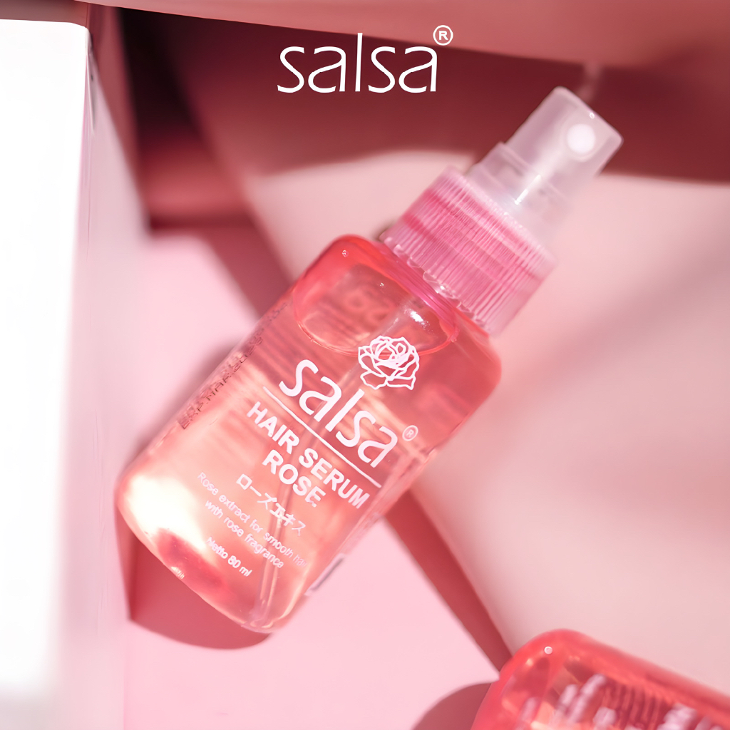 SALSA HAIR SERUM Treatment Rambut Spray Rose Perawatan Rambut Rusak Keratin &amp; Growth Repair 80ml