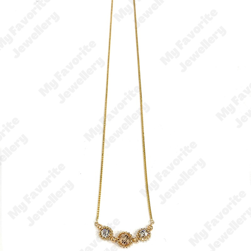 Kalung Italy Bola Motif Variasi Merica Emas Asli Kadar 700