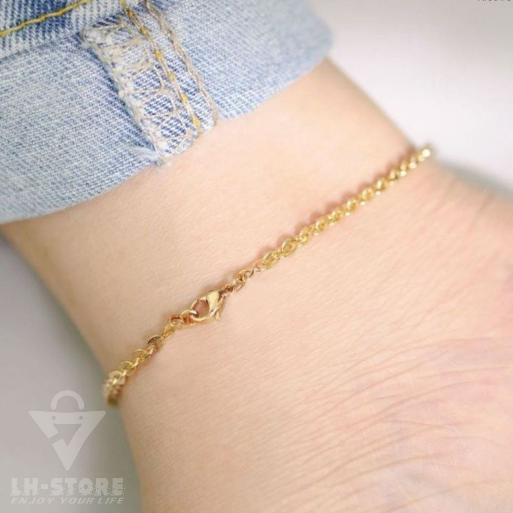 GELANG KAKI WANITA MOTIF NURI UKIR POLOS TERSEDIA WARNA GOLD DAN SILVER CANTIK TERBARU