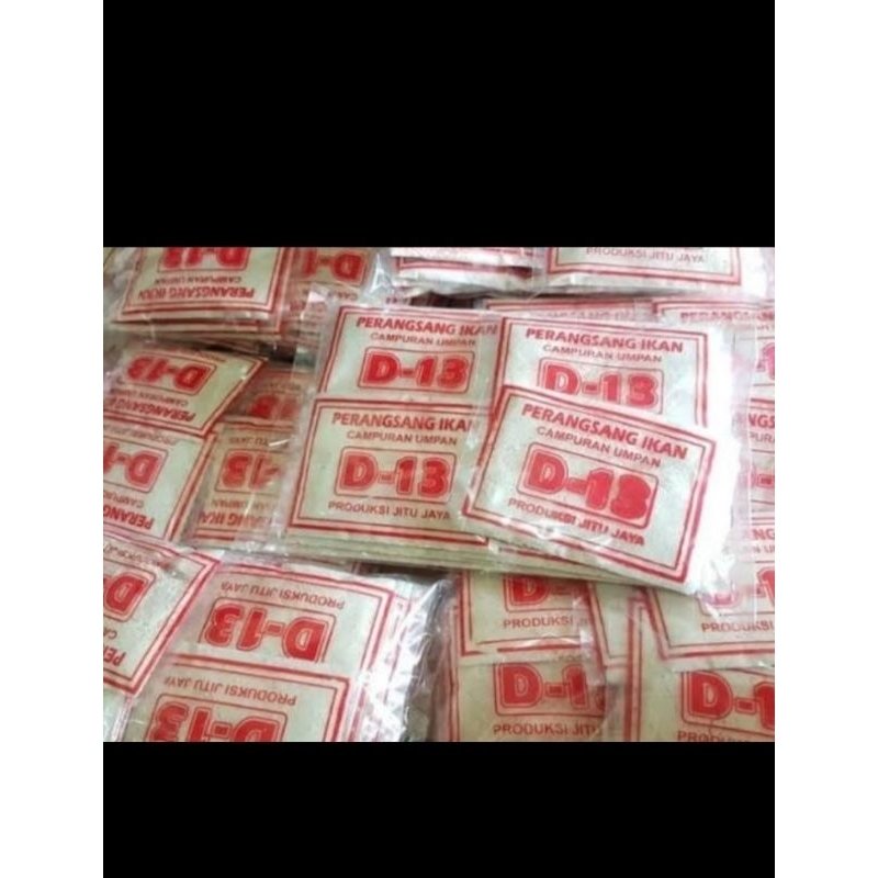 Perangsang Umpan Ikan Mas Serbuk D13 MERAH (20pcs)