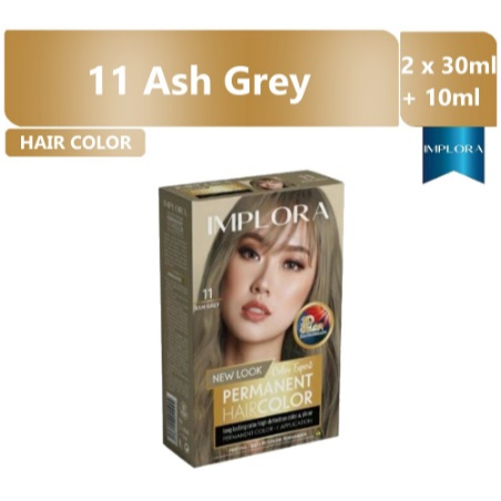 ✨SHASYA✨IMPLORA HAIR COLOUR PERMANENT ASH GREY | LIGHT ASH GREY BEST SELLER PRODUCT [ SEMIR RAMBUT [ PEWARNA RAMBUT [ CAT RAMBUT