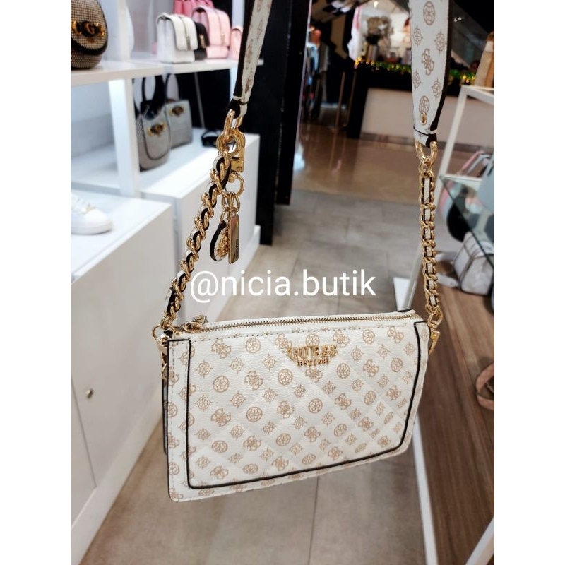 guess abey multi compartment shoulder bag