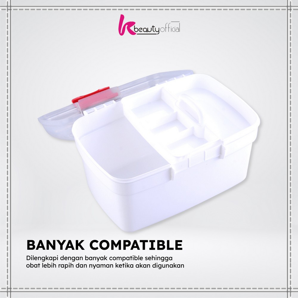 KB-C832 Kotak P3K First Aid Kotak Penyimpanan Obat Medicine Box Organizer / Kotak Obat Tool Box Serbaguna