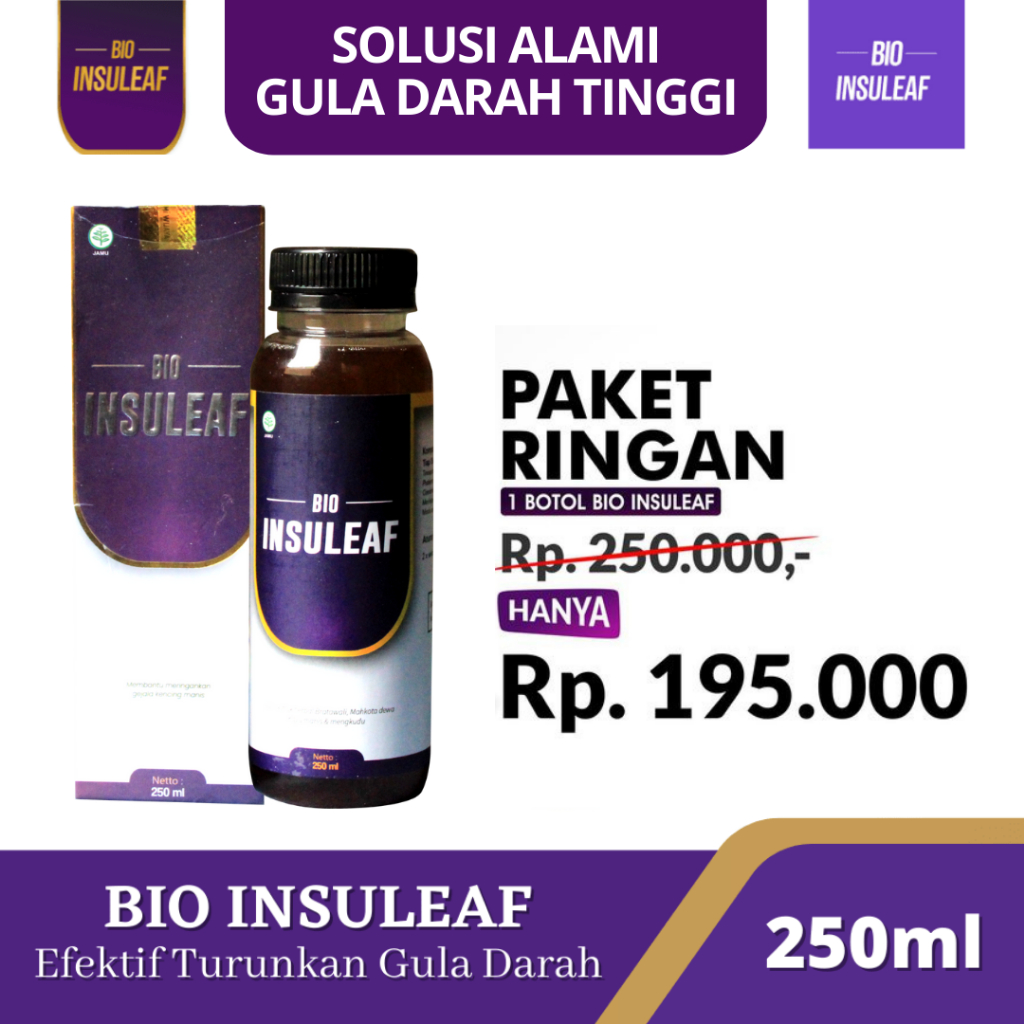 Bio Insuleaf Herbal Diabetes Official 3 Botol