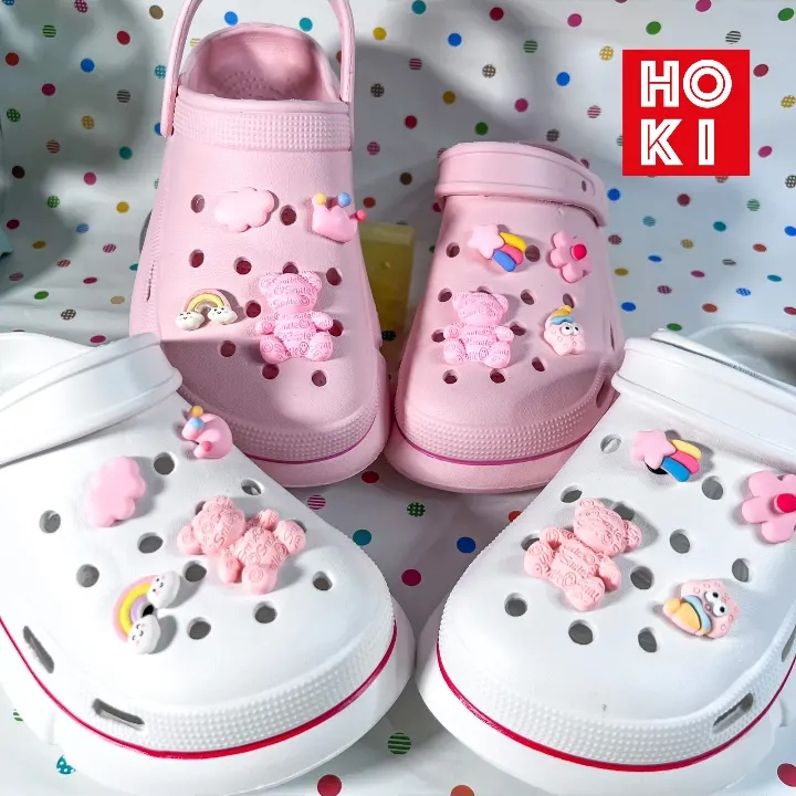 Sandal Karet Crocs Dewasa / Sandal Korea / Sepatu Sandal / Sendal Wanita / Sandal Slip On / Slippers