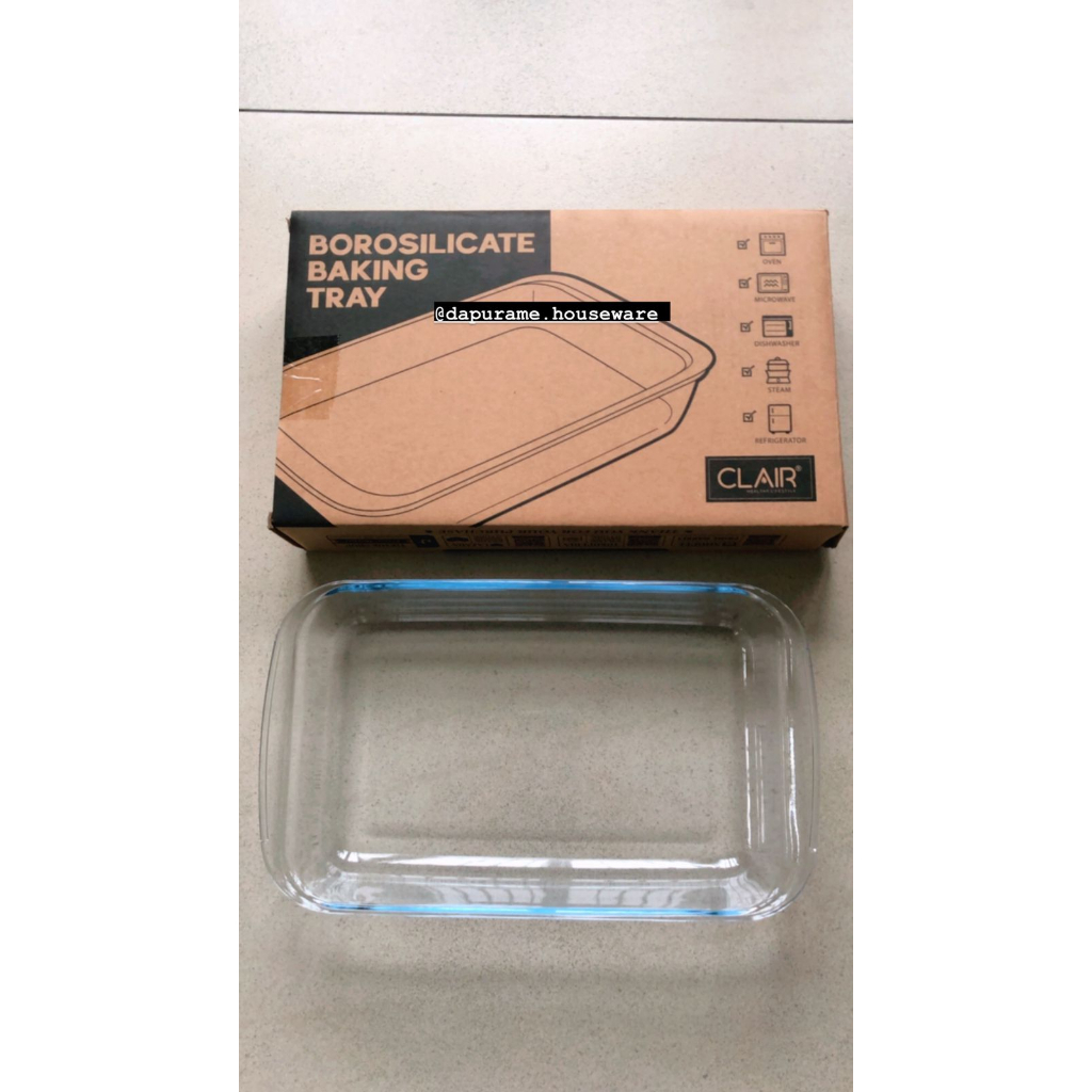 WADAH MAKANAN / PRASMANAN KACA 3L / BOROSILICATE BAKING TRAY PMM