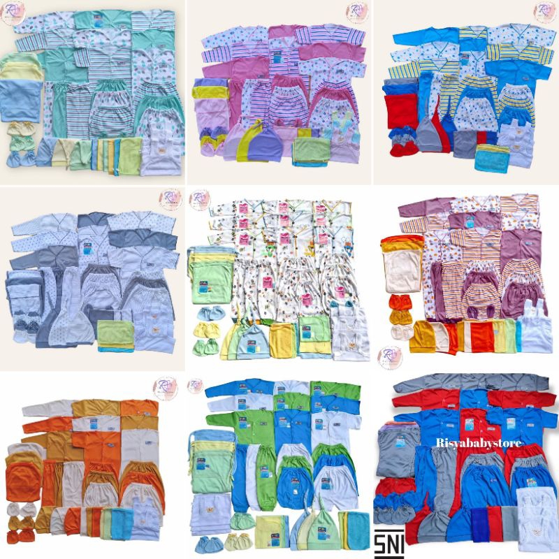 PAKET HEMAT PERLENGKAPAN BAJU BAYI BARU LAHIR 39PCS, HAMPERS BAYI BARU LAHIR