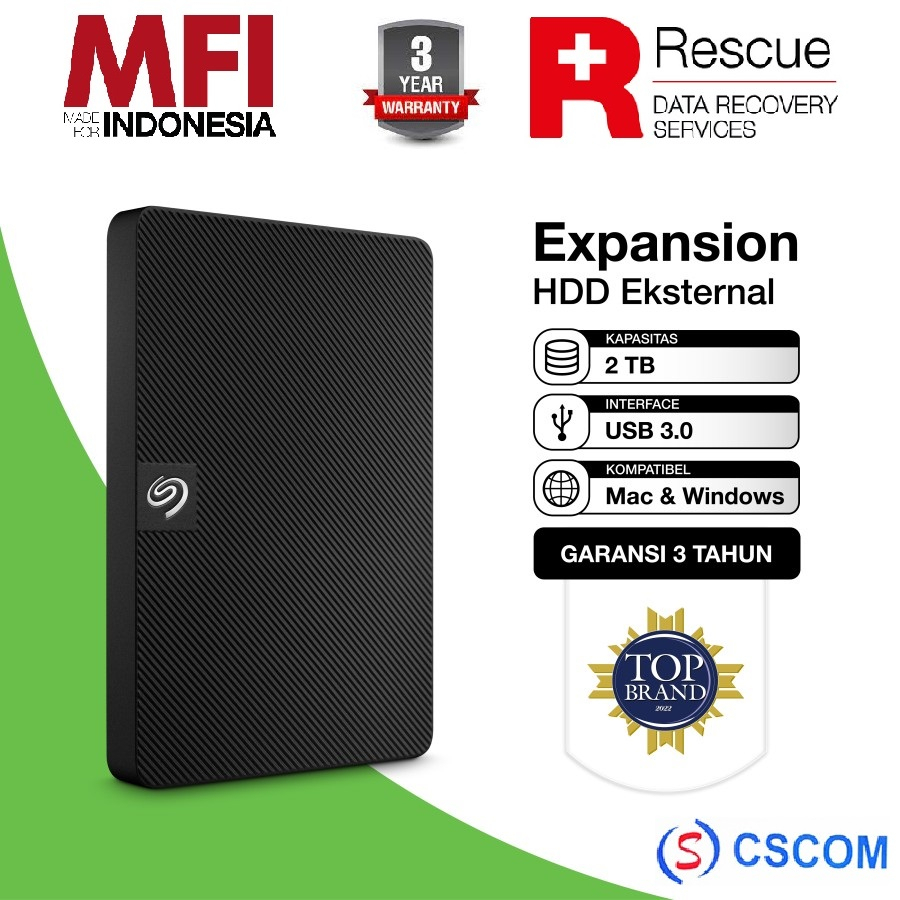 HDD Seagate Expansion 2TB Harddisk Eksternal USB 3.0 Garansi Resmi MFI