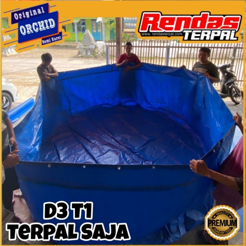 Kolam Terpal Bulat Orchid Diameter 3 Tinggi 1 (Terpal Saja)