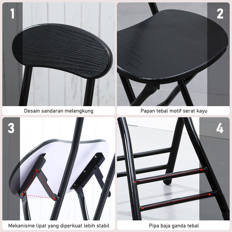 Kursi Lipat Sholat Kursi Traveling Bangku Lipat Folding Chair Travel Simple Kursi Gaming