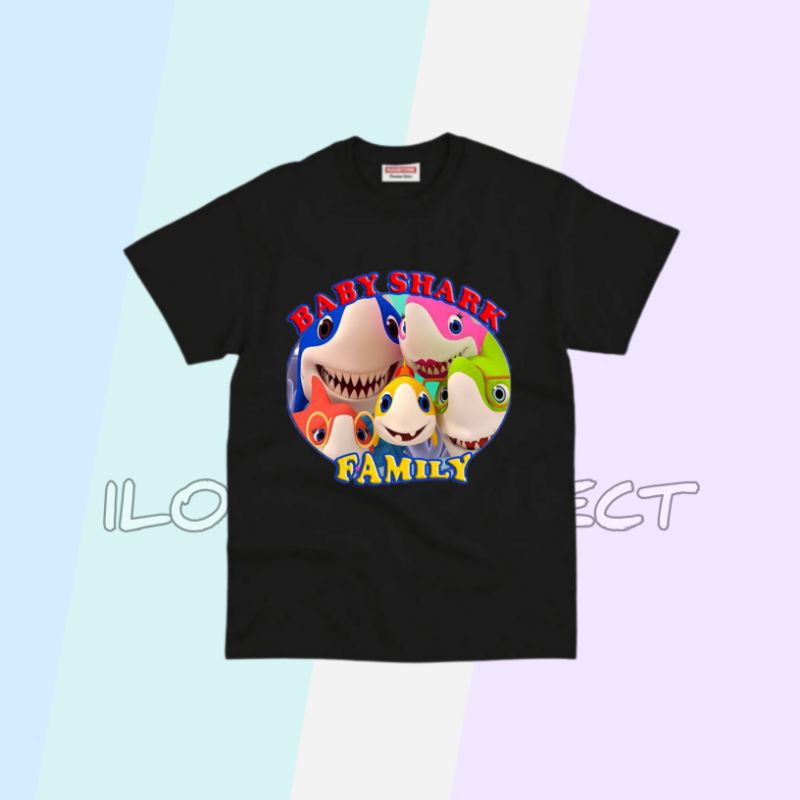 BABY SHARK Baju Anak Kaos Atasan Anak Custom Gambar Baby Shark Unisex Free Nama Bahan Premium