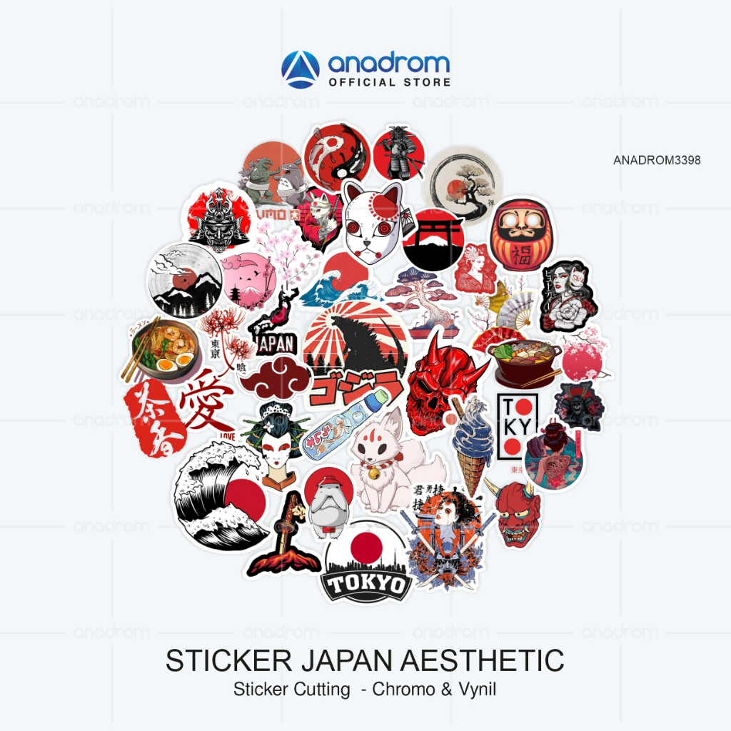 

Sticker Japan Aesthetic | Sticker Laptop Aesthetic | Anadrom 3398