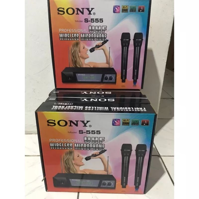 mic wireless SONY S-555 UHF / microphone wireless sony original suara jernih