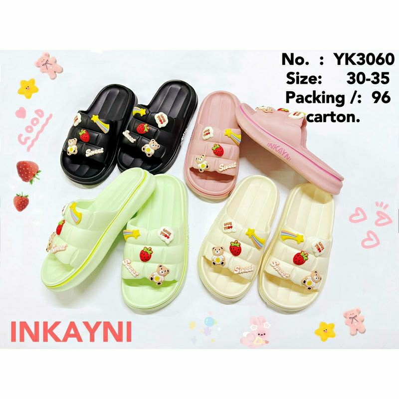 SANDAL SELOP ANAK PEREMPUAN LUCU INKAYNI 30-35