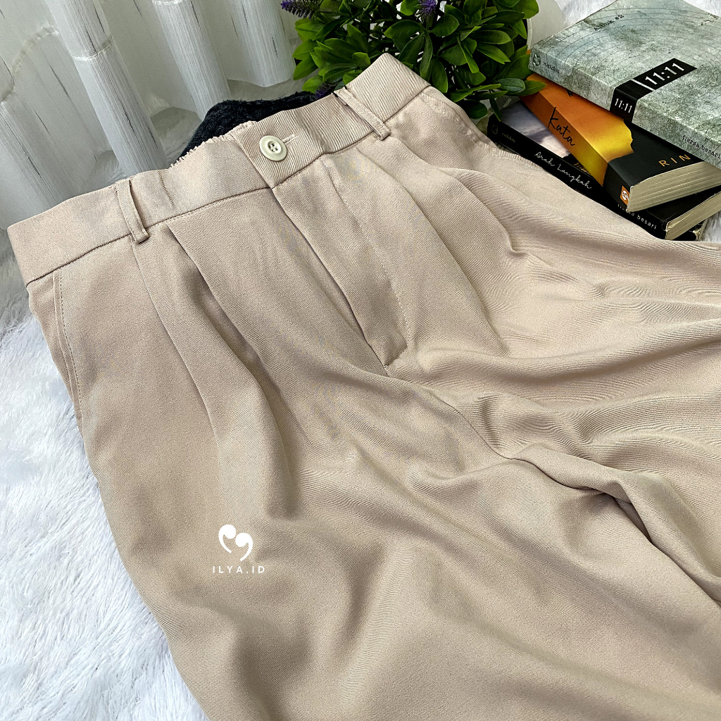 Jennie Pants JUMBO - Loose Pants Jumbo Wanita Highwaist - Celana Anti Kusut - Celana Kulot Wanita Jumbo