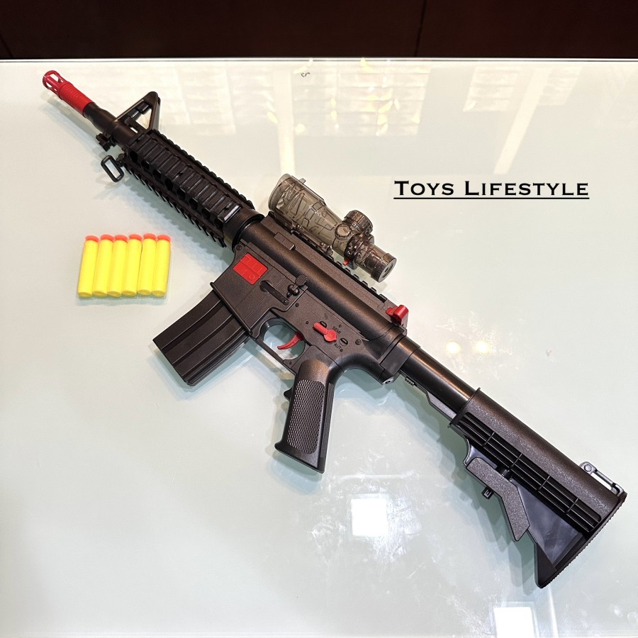 Mainan Tembakan Soft Bullet Combat M16 (new)