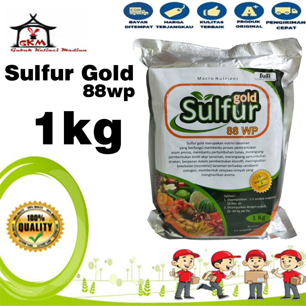 Sulfur Gold 1 Kg Fungisida Bahan Aktif Belerang