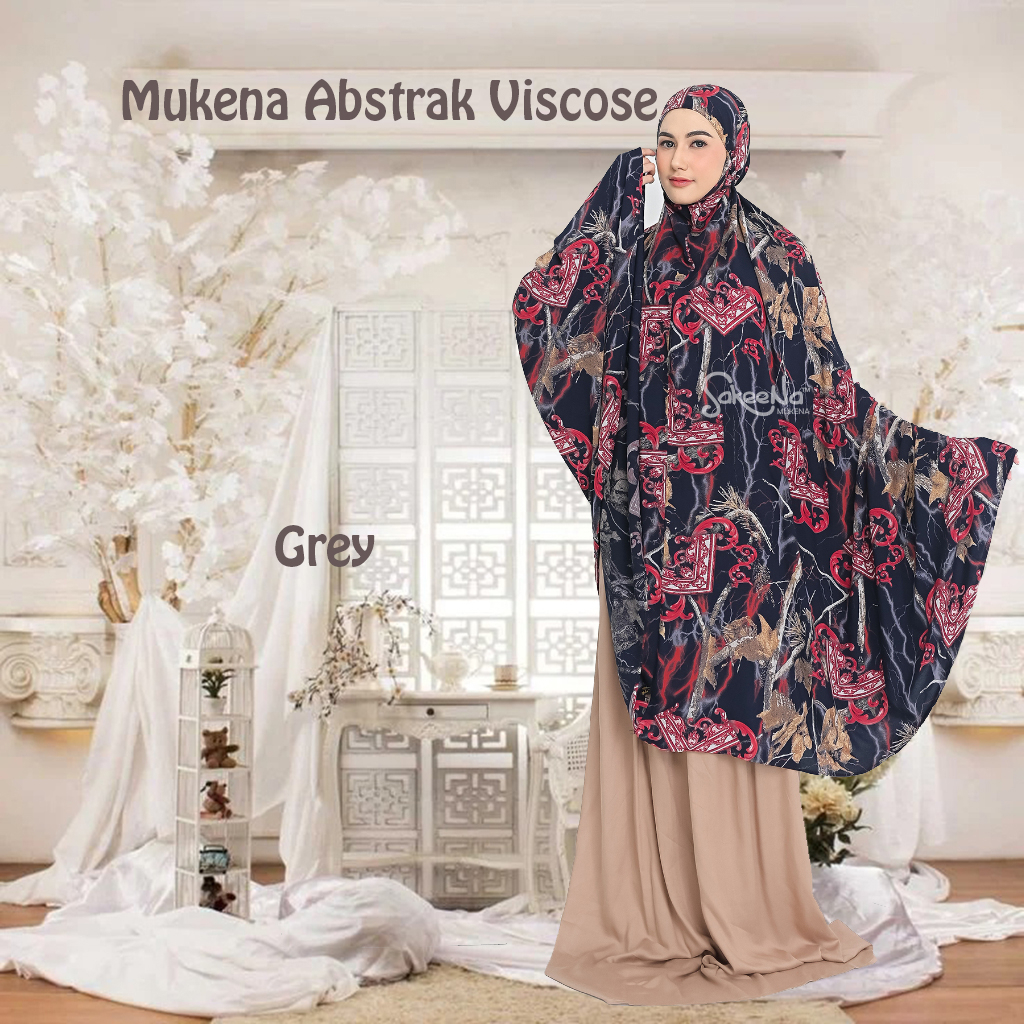 Mukena Abstrak Viscose Sakeena Dewasa Premium