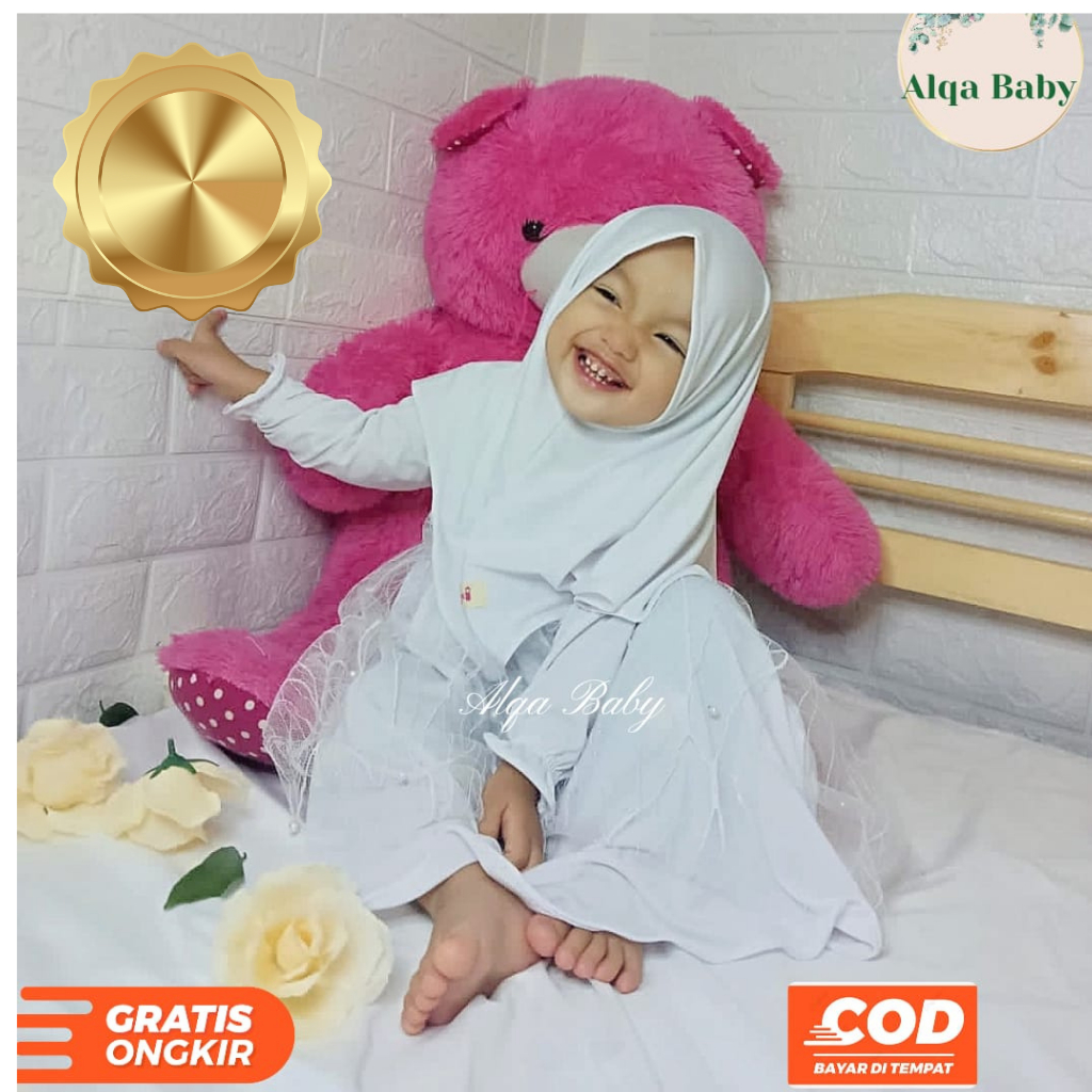 Gamis Bayi Perempuan Lucu 0-18 bulan Baju Anak Perempuan Setelan Anak Perempuan Gamis Bayi Perempuan