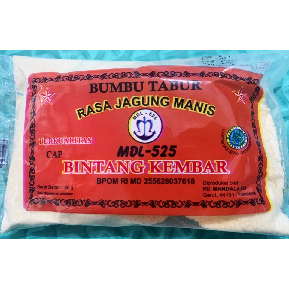 

Bumbu Tabur Cap Bintang Kembar / Mandala Rasa Jagung Manis Kemasan 50 Gram