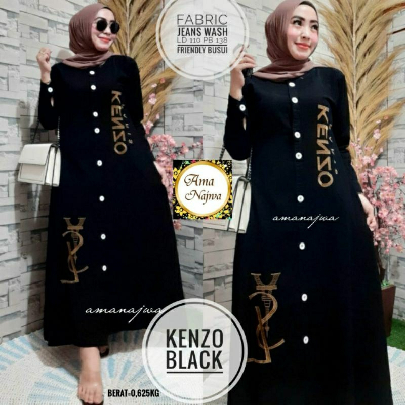 gamis jeans wash kenzo