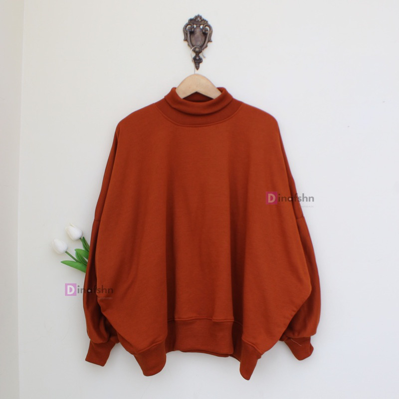 Turtleneck Oversize xxxl Sweater Oblong Wanita