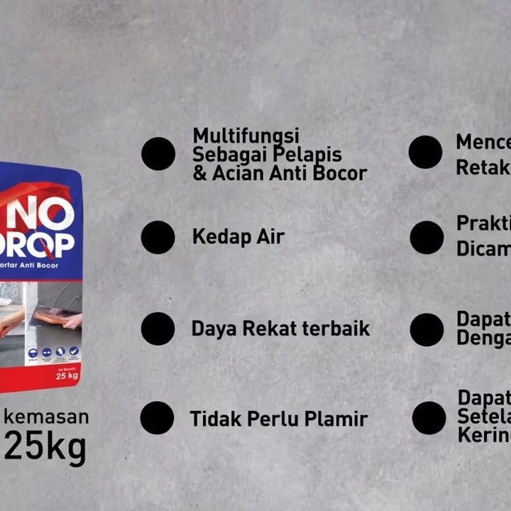 No drop mortar KILOAN ECERAN PER 1KILOGRAM 1 KG, semen acian waterproffing. anti bocor dan rembes. semen acian.