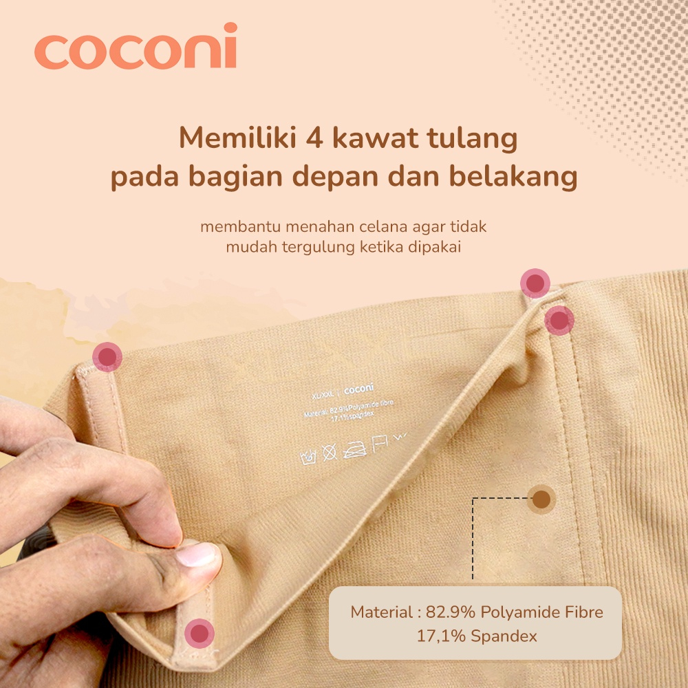COCONI Highwaist Tummy Tuck Shaper Pants | Celana Korset Wanita Seamless Sliming Corset Shapewear