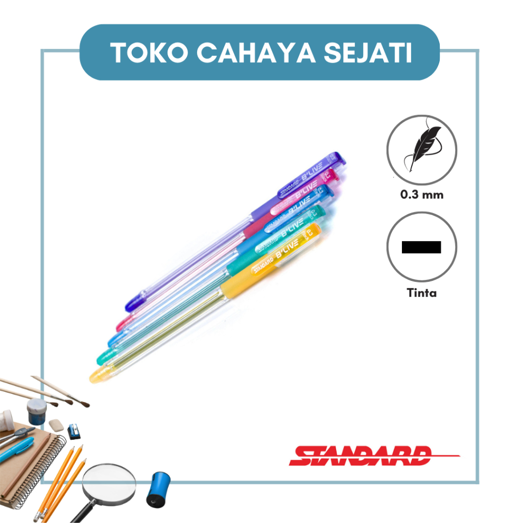 

Pulpen / Pen / Pena / Ballpoint - Standard B'LIVE 0.3 mm (1 pcs)