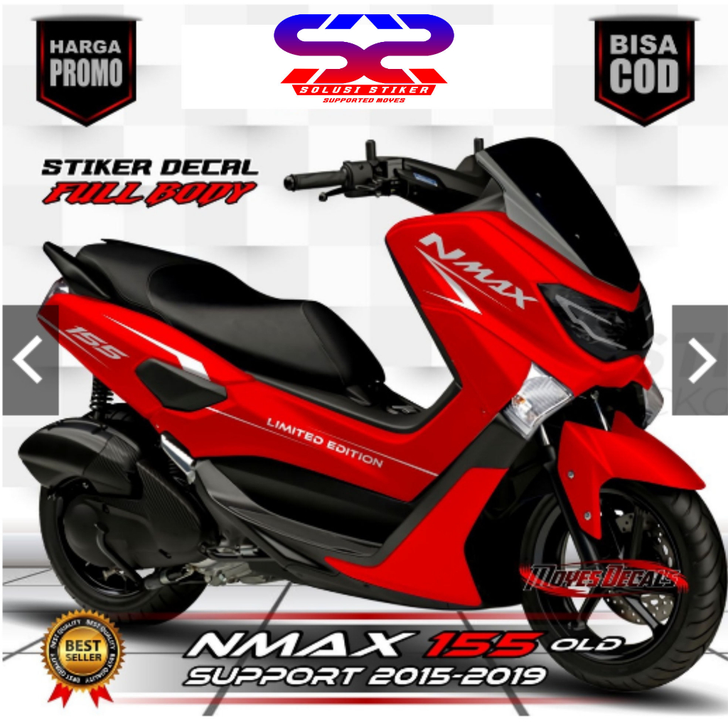 TERBARU STIKER DECAL YAMAHA  NMAX 155 OLD MotifMerah Stiker FullBody