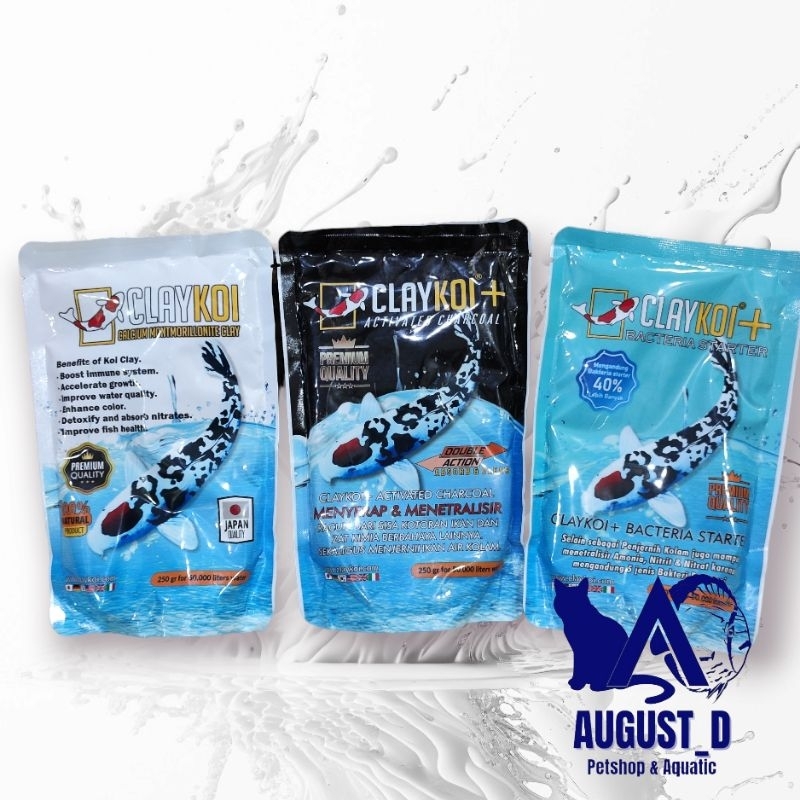 Clay Koi / Clay Koi + Charcoal / Clay Koi + Bacteria Penjernih Kolam Ikan 250 gram