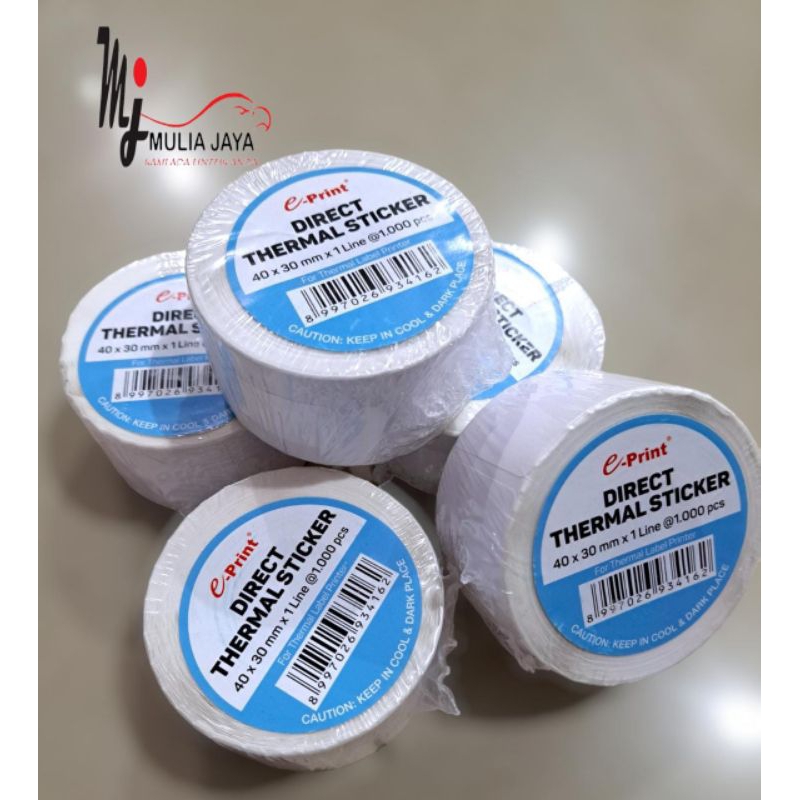 

Thermal sticker 40x30 label sticker eprint label rol 40x30