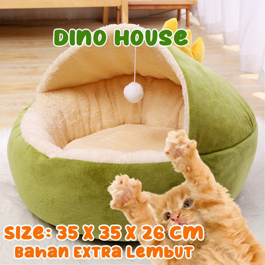 [FREE BONUS]DINO Bed Ranjang Kucing/Anjing Motif Dinosaurus