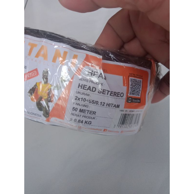 kabel head skerem kitani stereo 50 meter