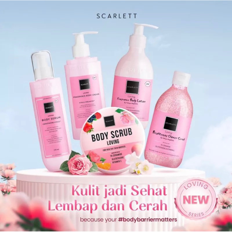 SCARLETT LOVING EDITION 7X BARRIER - SHOWER SCRUB - LOTION - BODY SCRUB - BODY SERUM - BODY CREAM