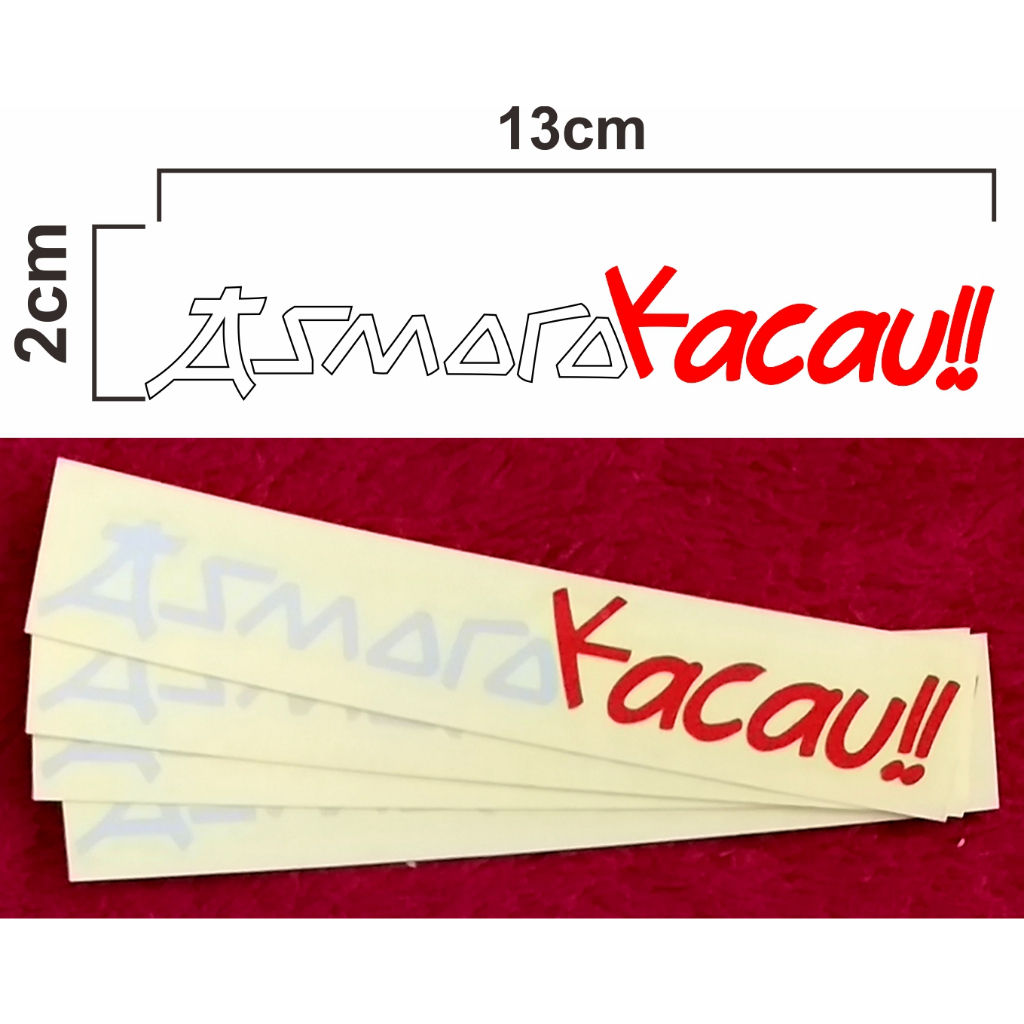 Stiker cutting Asmara Kacau, stiker viral Asmara Kacau