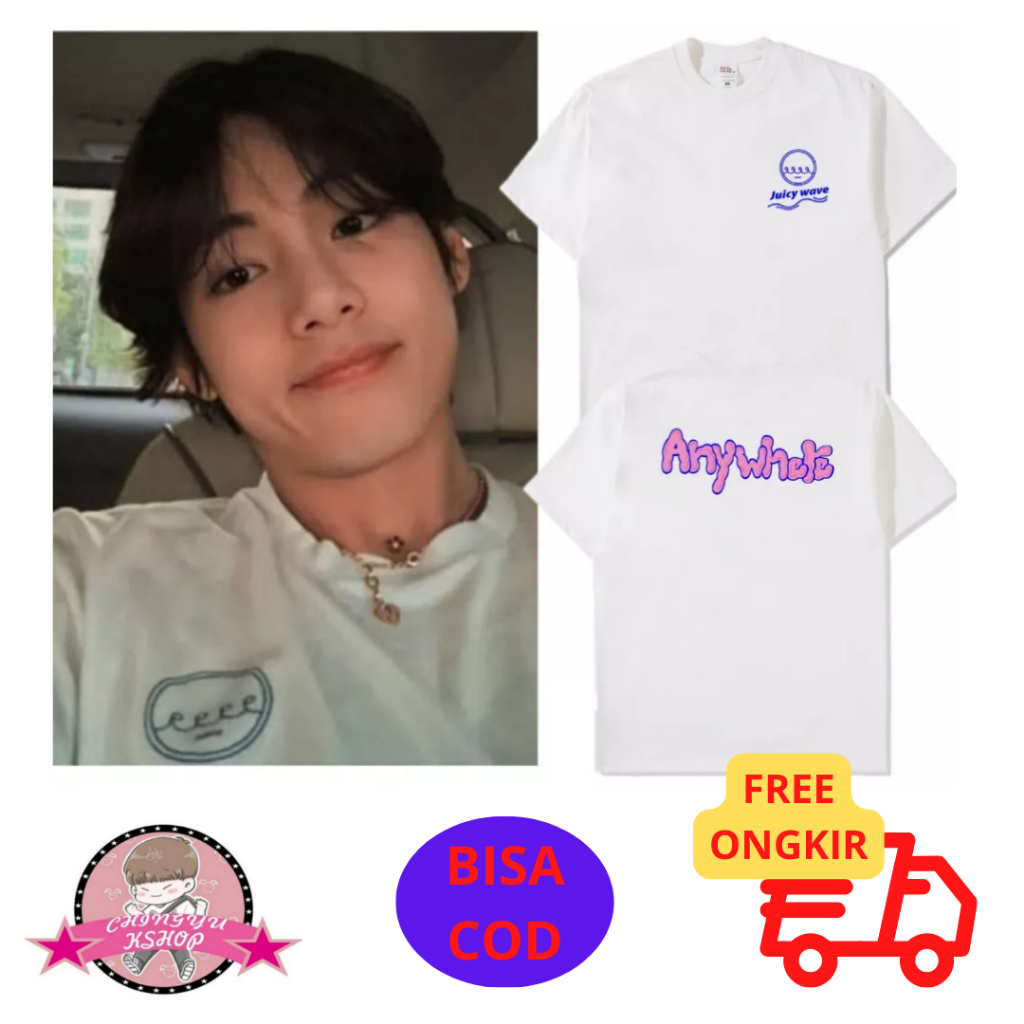 (V019) BAJU KAOS BTS V KIM TAEHYUNG ANYWHAT