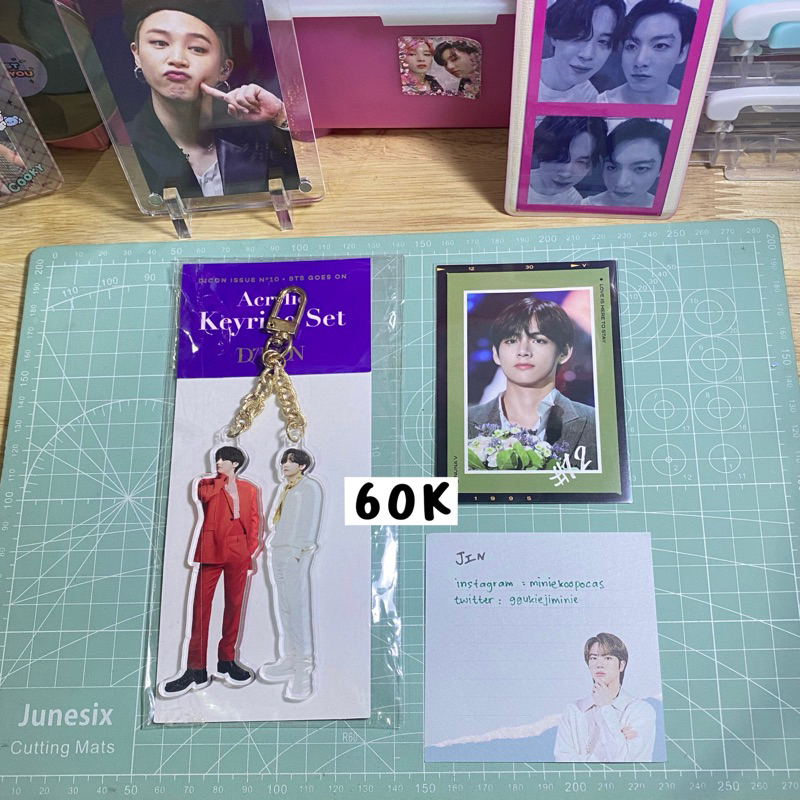 Dicon Keyrinc Acrylic Set V Taehyung BTS Official Nuna V Photocard