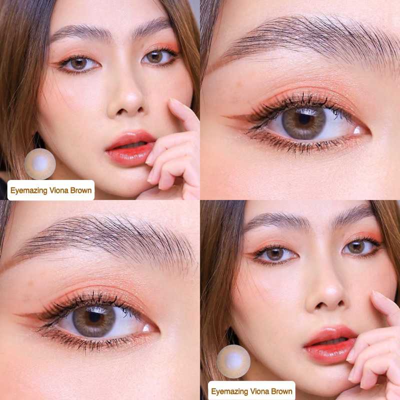 EYEMAZING Softlens - VIONA Brown / Coklat Normal Minus Beda Minus