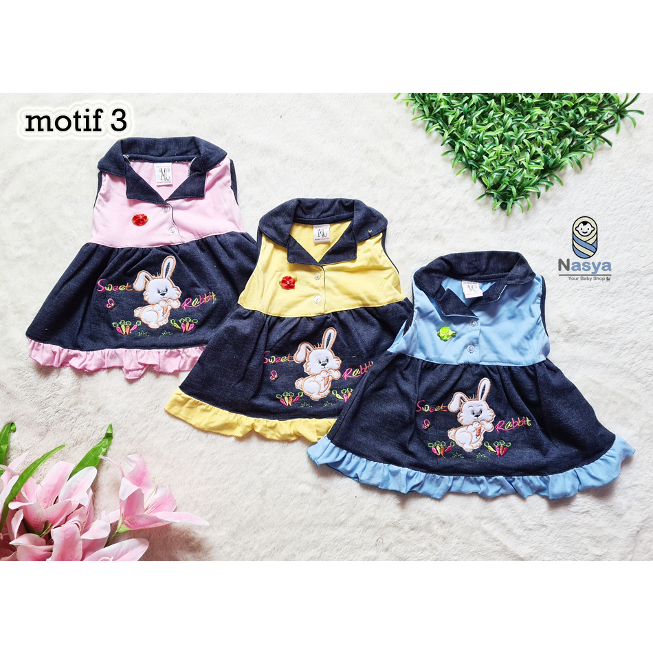 [MK-011] Baju Dress Hello Kitty Bahan BabyTerry Anak Perempuan (3-12 bulan)