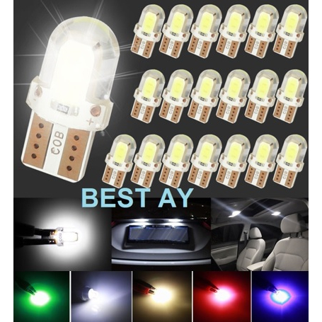 Lampu LED T10 COB 194 168 Kristal Crystal Jelly Silicon Senja Sein Sen Plat Mobil Motor