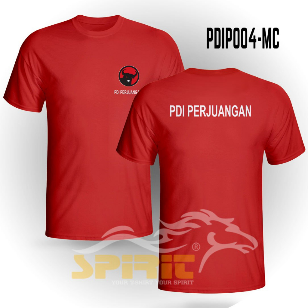 kaos distro partai PDI Perjuangan baju logo partai PDI katun premium
